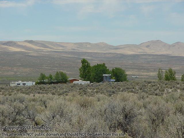 Beautiful views of the grove of trees at the neighbors a few blocks away and the valley that sits at the base of the Adobe Mountains from the land for sale in Meadow Valley Ranchos Unit 12 in Elko County, Nevada! The S Fork of the Humboldt River flows thru the SW corner of this subdivision! 